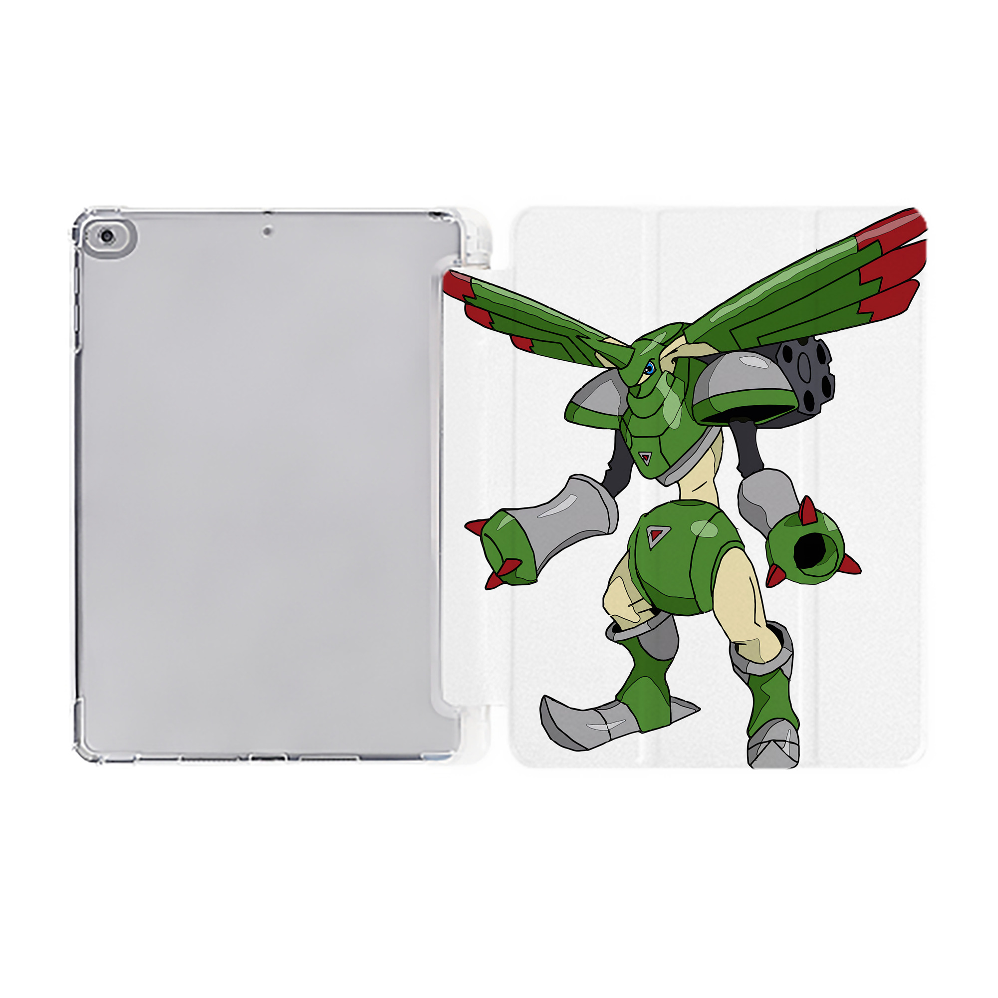（画像用） Digimon デジタルモンスター/デジモン IPad ケース ペン収納付き 三つ折りスタンド PUレザー×シリコン 対応機種9.5/10.5/10.9インチ